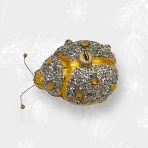 Marienkäfer-Schmuck, Weihnachtsschmuck, Sammlerkugel, mundgeblasene Glasornamente, Weihnachtsbaumschmuck, handdekoriert