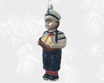 Sailor Boy, Christmas Ornament, Blown Glass Ornaments, Collectible Bauble, Christmas Tree Ornament Decorations, Handmade, Home Decoration