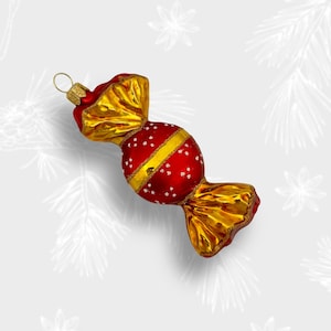 Sweet Candy Christmas Ornament, Collectible Bauble, Blown Glass Ornaments, Christmas Tree Ornament Decorations, Handmade in Poland