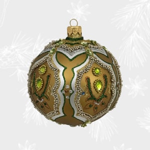 Ball, Christmas Ornament, Collectible Bauble, Blown Glass Ornaments, Christmas Tree Ornament Decorations, Handmade in Poland, Home Decor