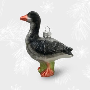 Goose Ornament, Bird Christmas Ornament, Collectible Bauble, Blown Glass Ornaments, Christmas Decoration, Handmade in Poland, Unique Gift