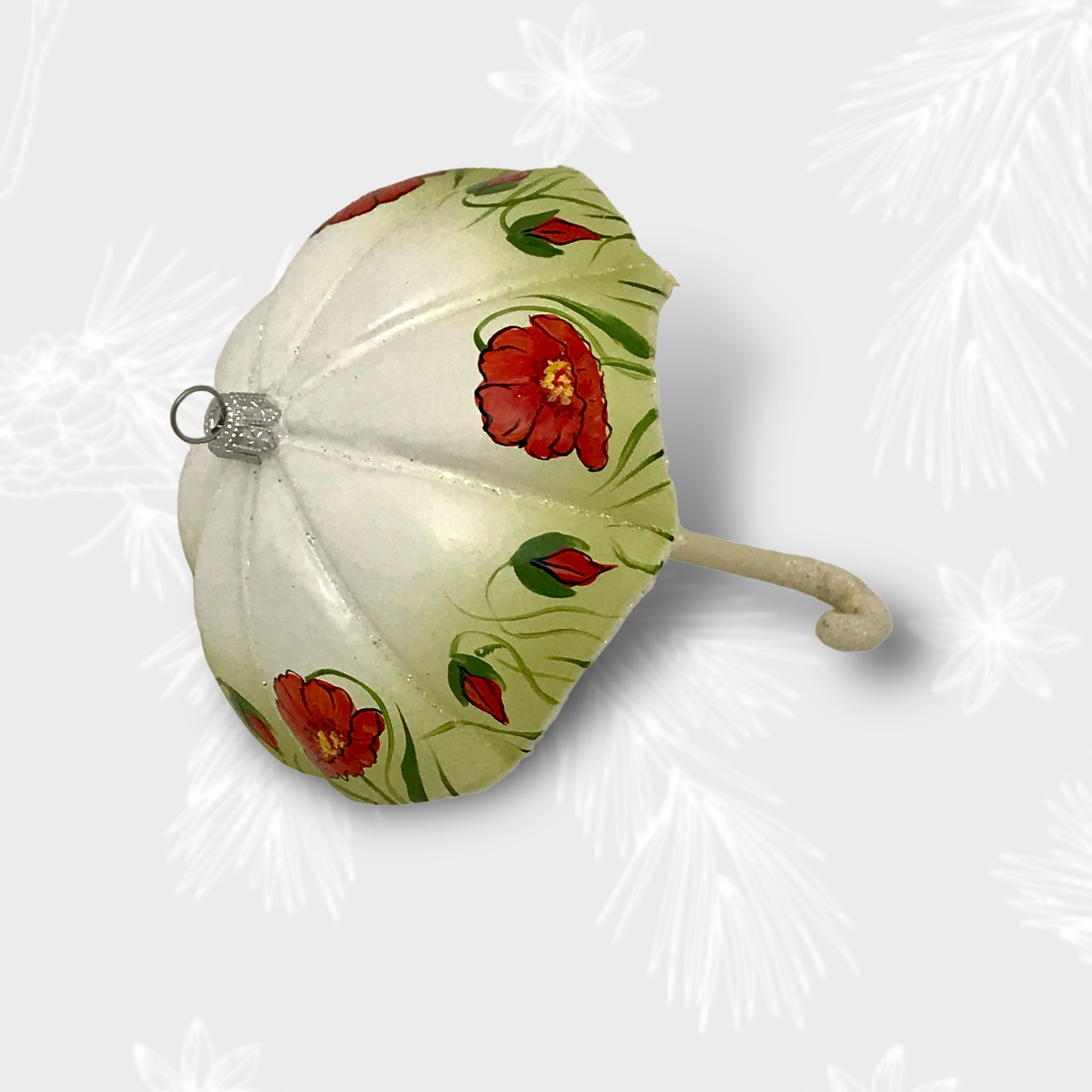 Umbrella With Poppies Hanging Umbrella Christmas Tree Etsy
