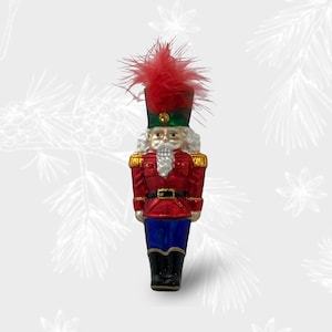 Weihnachts-Nussknacker, Glas-Nussknacker-Weihnachtsschmuck, handgefertigter Nussknacker-Weihnachtsbaumschmuck, Sammlerkugel, polnisches Glas
