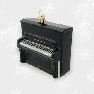 Piano, Christmas Ornament, Collectible Bauble, Blown Glass Ornaments, Christmas Tree Ornament Decorations, Handmade