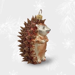 Igel, Weihnachtsschmuck, Sammelkugel, mundgeblasene Glasornamente, Weihnachtsbaumschmuck, Igelglas, einzigartiges Geschenk