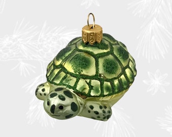 Turtle Ornament, Christmas Ornament, Blown Glass Ornament, Collectible Bauble, Christmas Tree Ornament Decorations, Hand Decorated in Poland