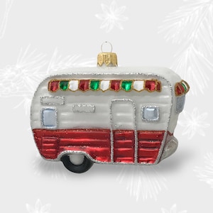 Caravan, Christmas Ornament, Collectible Bauble, Blown Glass Ornaments, Christmas Tree Ornament Decorations, Handmade, Home Decoration