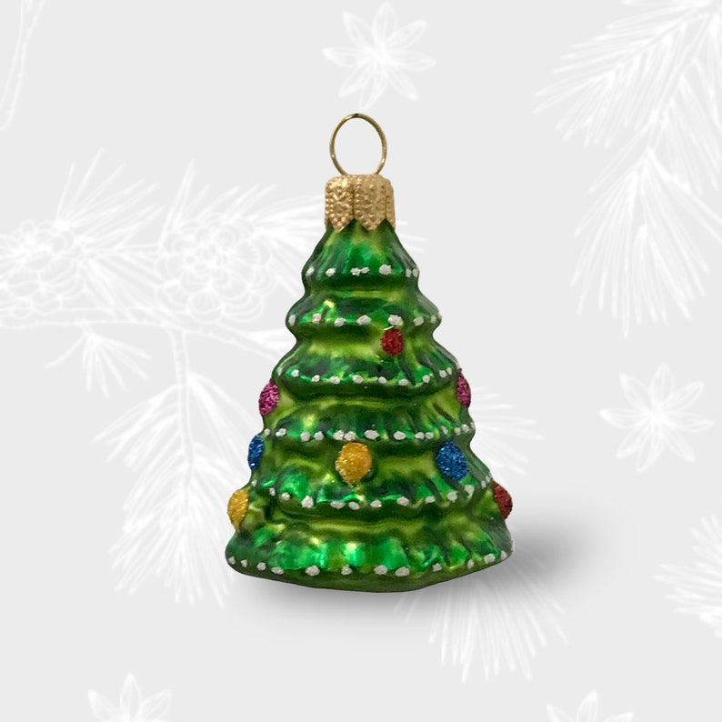 Little Christmas Tree, Glass Christmas Tree Ornament, Blown Glass