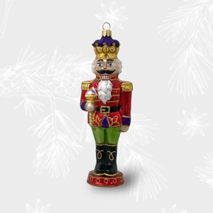Weihnachtsnussknacker, Glasnussknacker Weihnachtsschmuck, handgemachter Nussknacker Christbaumschmuck, Sammlerkugel, Nussknacker