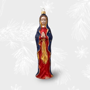 Our Lady, Religious gifts, Catholic gifts, Christmas gifts, Christmas Ornament, Collectible Bauble, Blown Glass Ornaments, Handmade glass