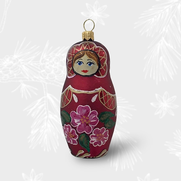 Matryoshka, Ornement de Noël, Boule de collection, Ornements en verre soufflé, Décorations d’ornement d’arbre de Noël, Fait main, Décoration de la maison