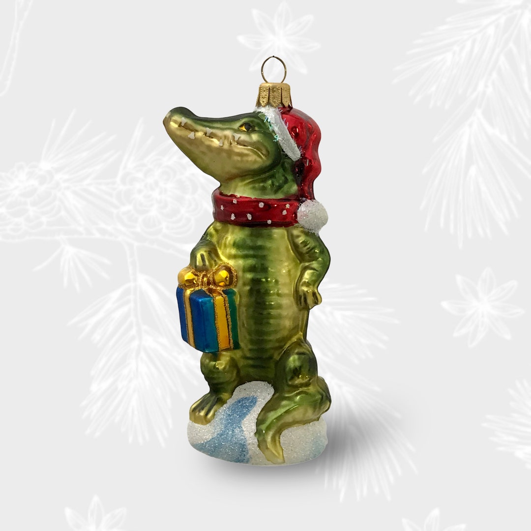 Crocodile Christmas Ornament 
