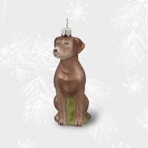 Weimaraner Hund, Weihnachtsschmuck, Sammelkugel, mundgeblasene Glasornamente, Weihnachtsbaumschmuck, handgefertigt, einzigartiges Geschenk