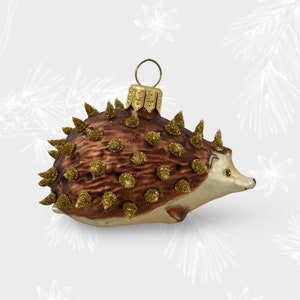 Hedgehog, Christmas Ornament, Collectible Bauble, Blown Glass Ornaments, Christmas Tree Ornament Decorations, Hedgehog Glass Ornament, Gift