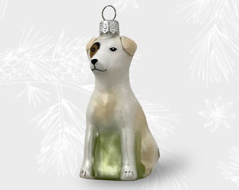 Jack Russell Terrier Dog, Christmas Ornament, Collectible Bauble, Blown Glass Ornaments, Christmas Tree Ornament Decorations, Unique Gift