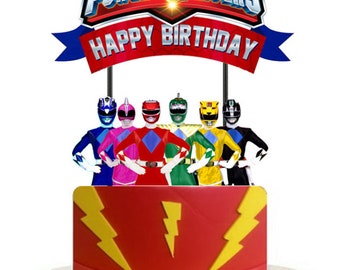 Power Rangers Cake Topper Etsy