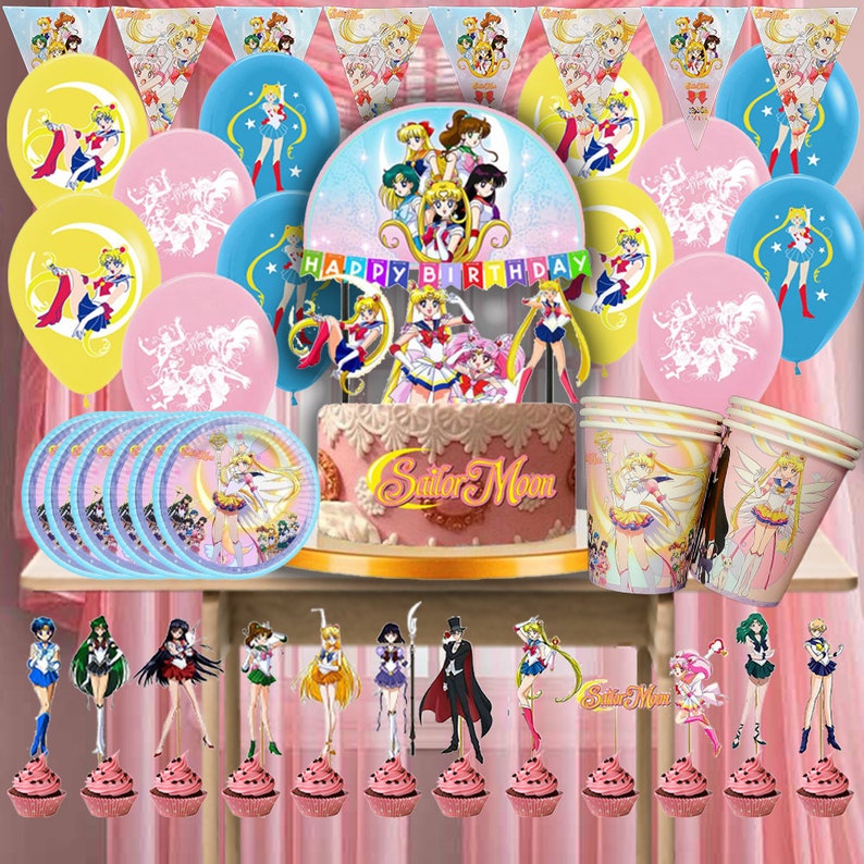 Sailor Moon happy birthday party decoration theme idea | Etsy