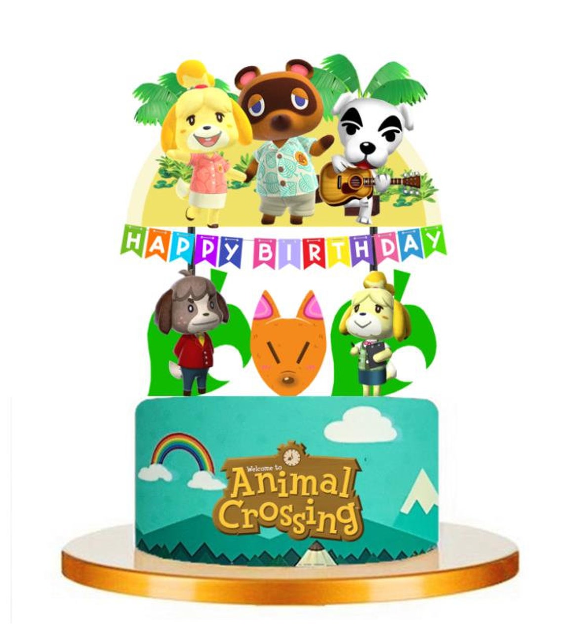 Animal Crossing happy birthday party decoration theme idea Etsy