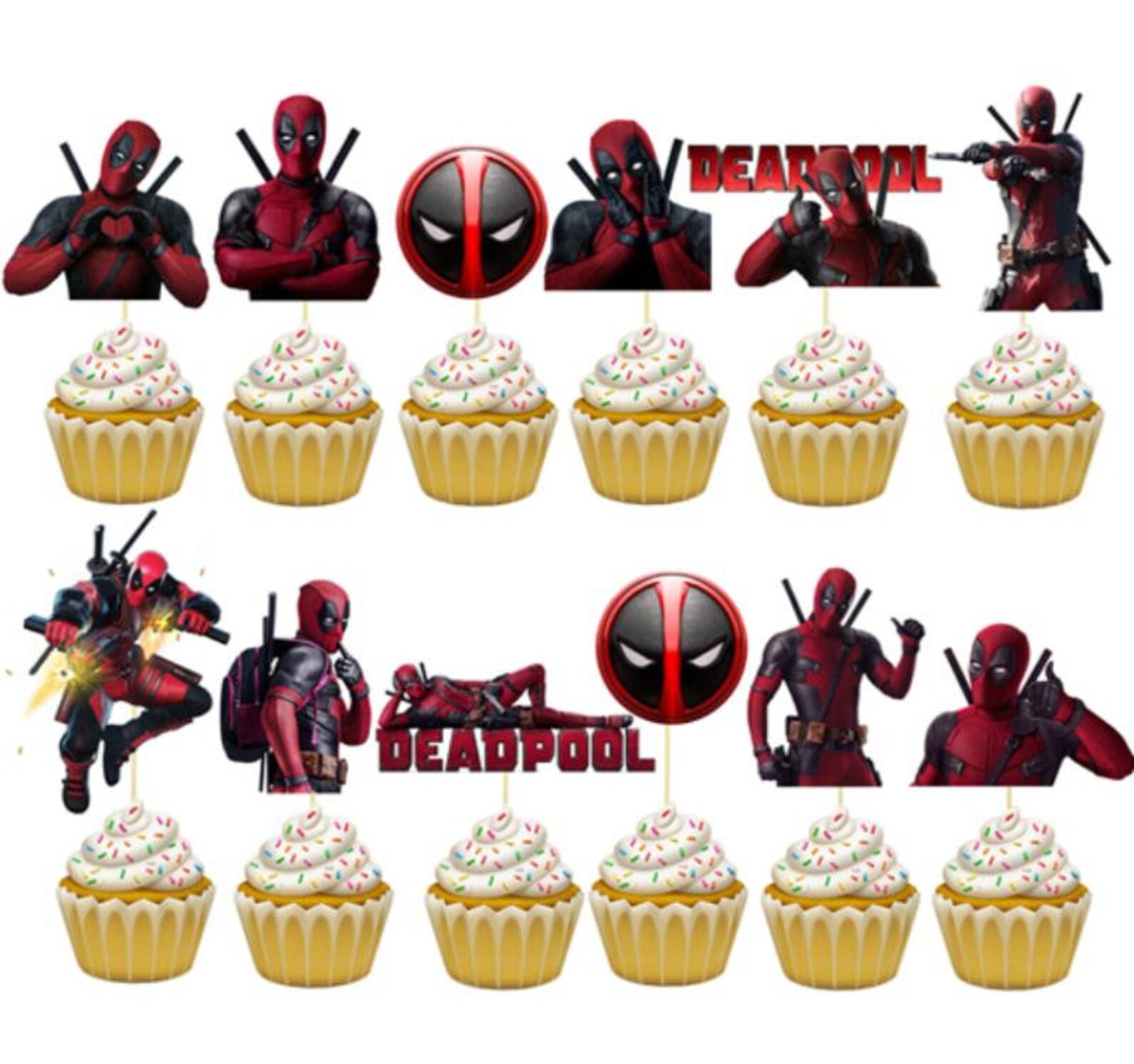 Deadpool happy birthday party decoration theme idea supplies Etsy