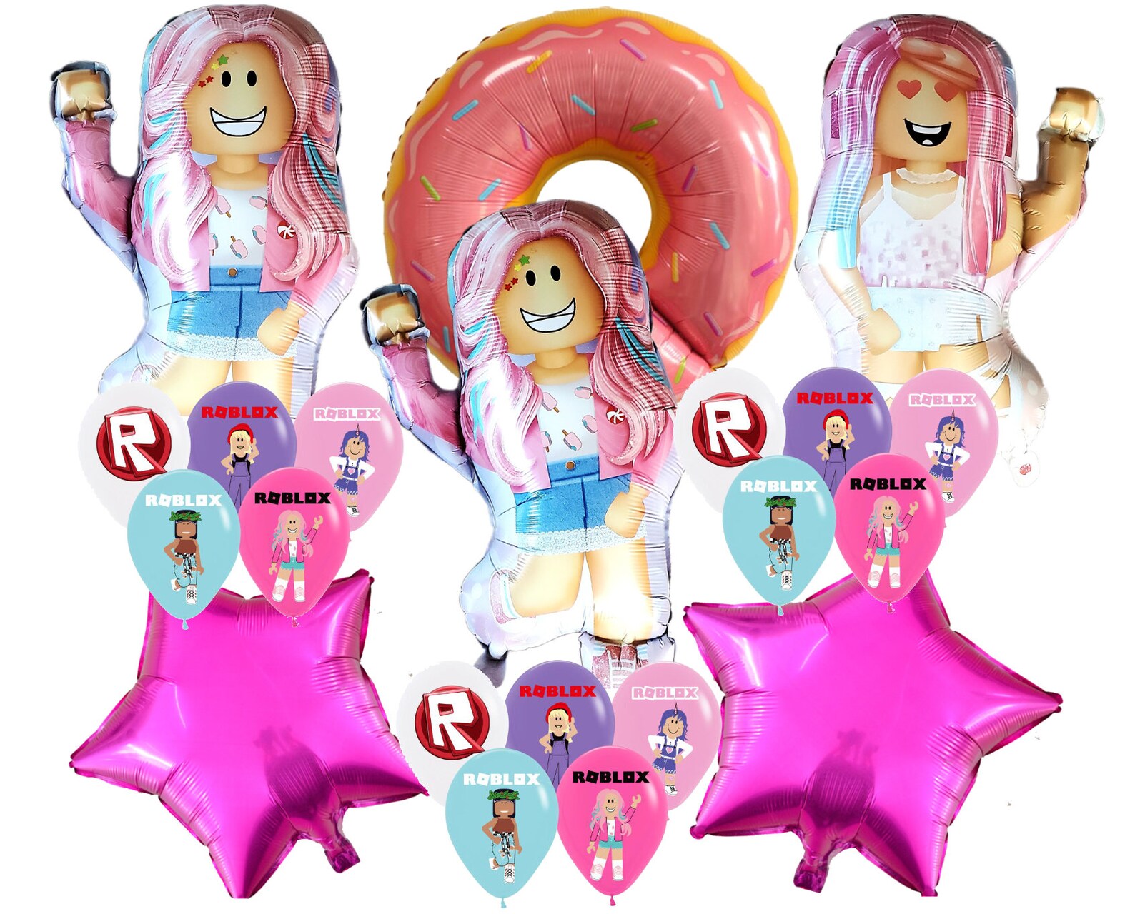 Roblox Girls Happy Birthday Party Decoration Theme Idea Etsy