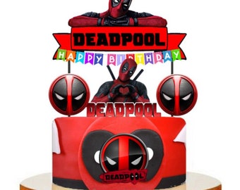 Deadpool Cake Topper Etsy Deadpool Cake Topper Etsy