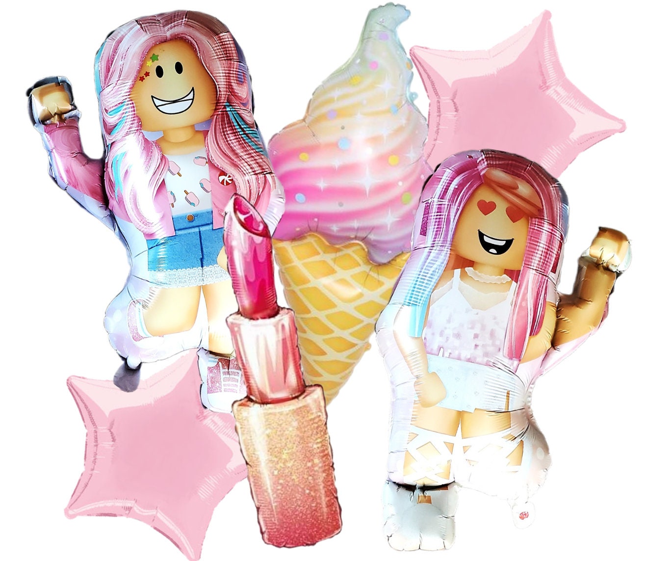 Roblox Girls happy birthday party decoration theme idea Etsy