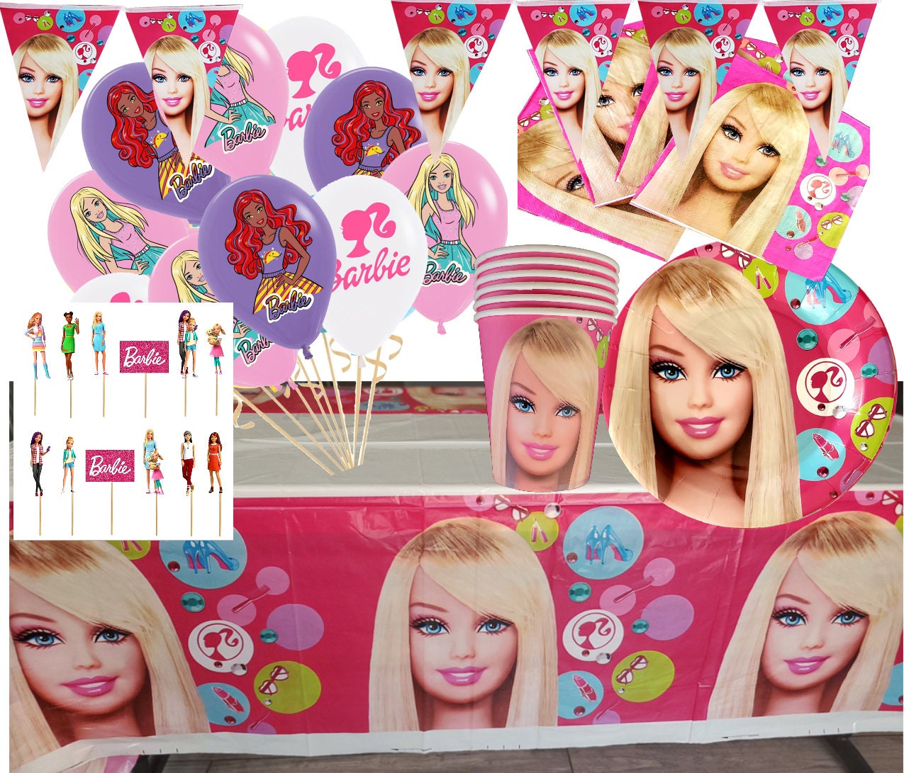 Doll happy birthday party decoration theme idea supplies favor Etsy