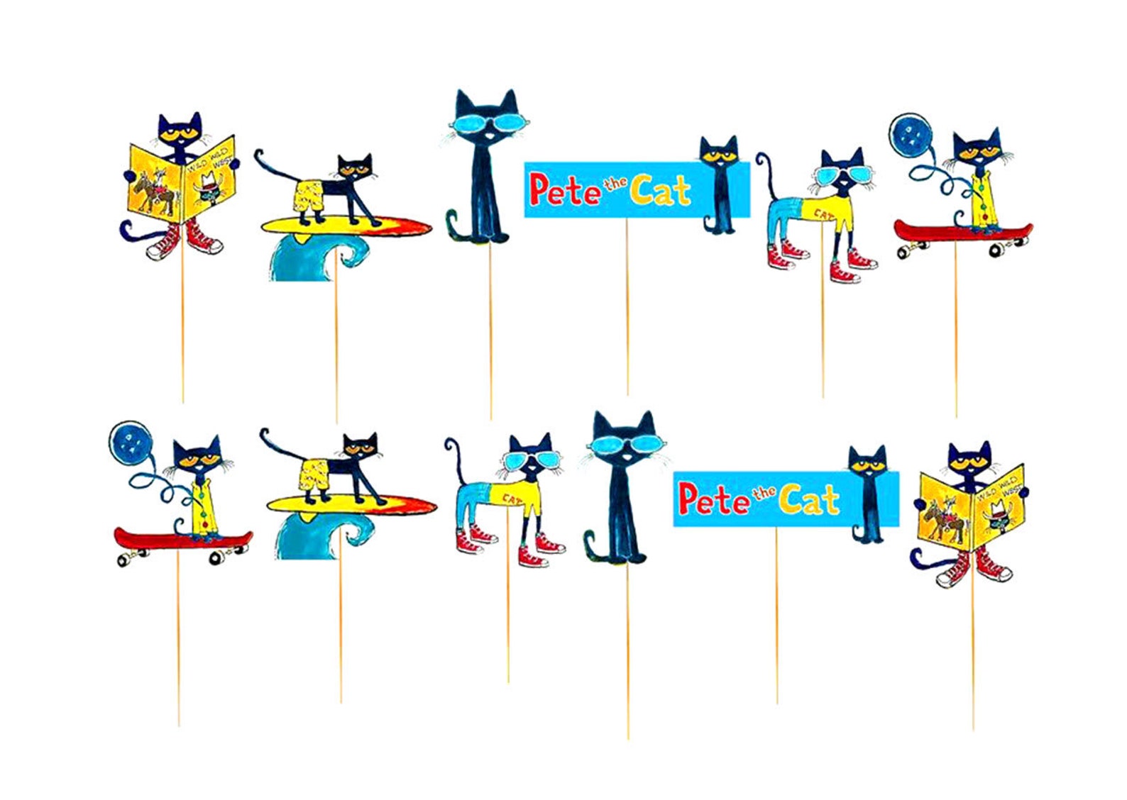 Pete the Cat happy birthday party decoration theme idea | Etsy