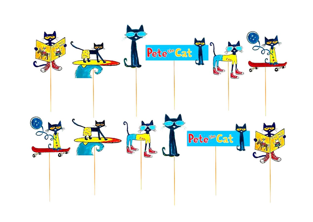 Pete the Cat happy birthday party decoration theme idea | Etsy