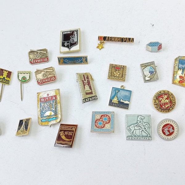 Miscellaneous Badges Cities Chernihiv Norilsk Leningrad Kirov USSR Vintage Rare