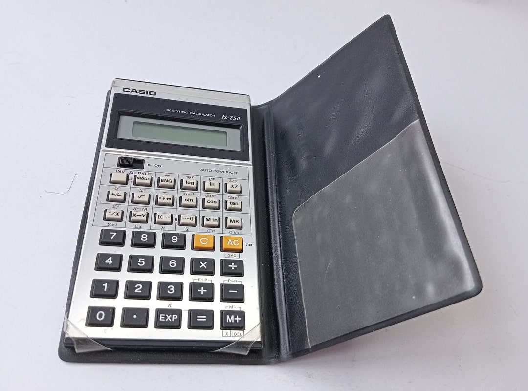 Casio FX250 Fraction Scientific Calculator W/case Collectible Etsy