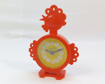 Clock Cockerel Rooster Children's Toy Collectible Vintage Decorative Ukraine