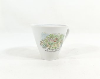 Handausgemalt Berg Oybin Mit Berggaststatte Germany Tea Cup Kitchen Decorative