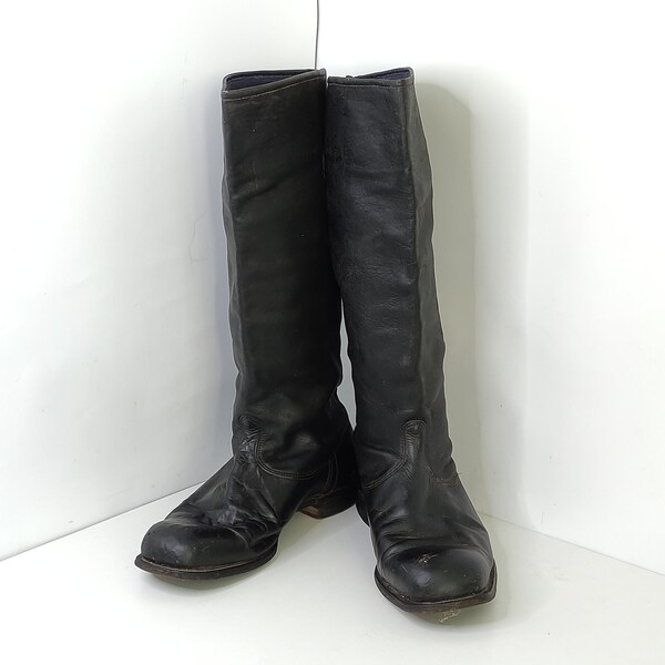 Soviet army field barren Ukraine Officer Leather Boots Inserts Original Rare Old
