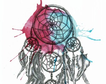 Dreamcatcher Paint Blot Print