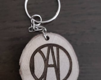 Laser Etched Dad Keychain - Natural Timber Keyring