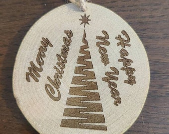 Laser Etched Abstract Tree, Wooden Tree Decoration