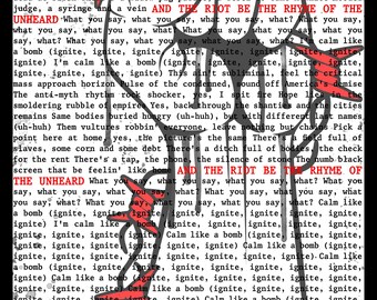 Rage Against the Machine - Calm Like A Bomb Lyrics Poster