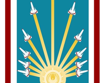 Viper, 12 Colonies of Kobal Flag Poster