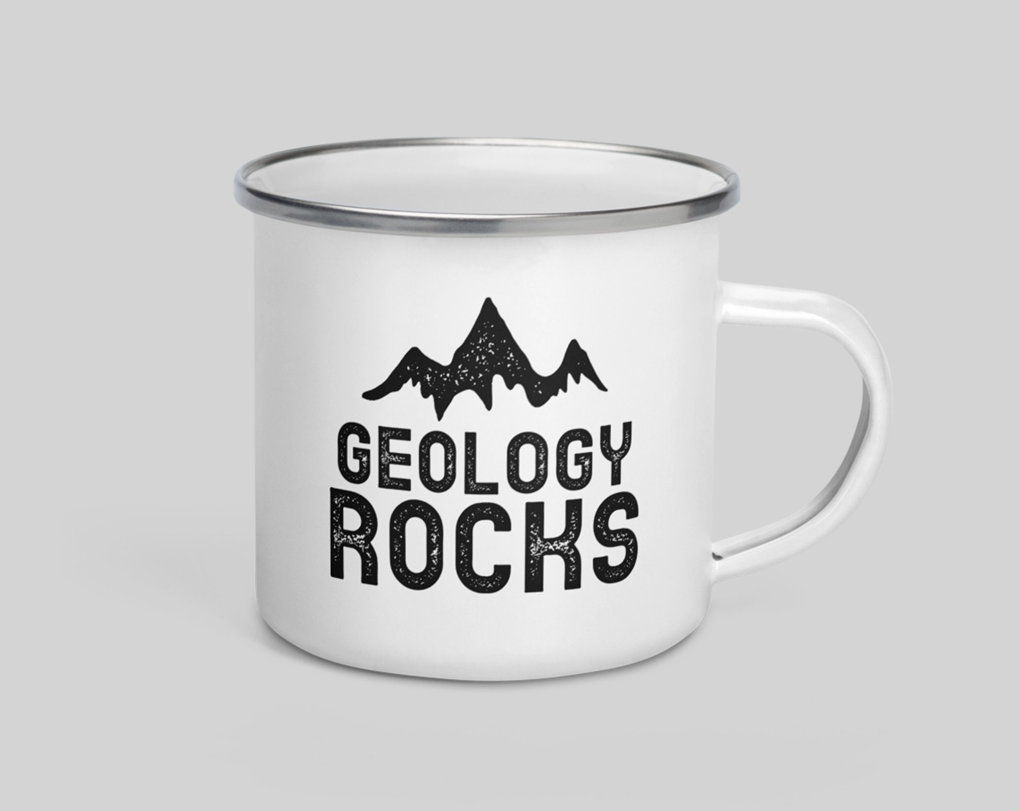 Geology Rocks Enamel Mug Gifts for Geology Majors, Gifts for Geologists