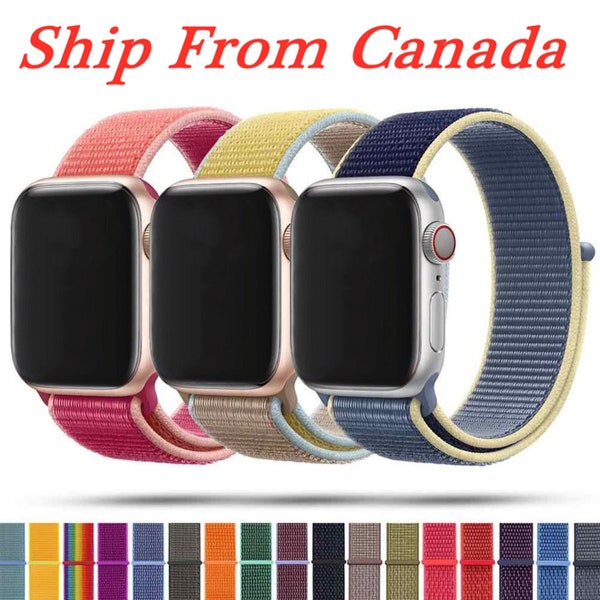 Bracelet de rechange en nylon pour boucle sport pour Apple Watch iWatch Series Ultra 8 7 6 5 4 3 2 1 SE, 38 mm 40 mm 41 mm 42 mm 44 mm 45 mm 49 mm