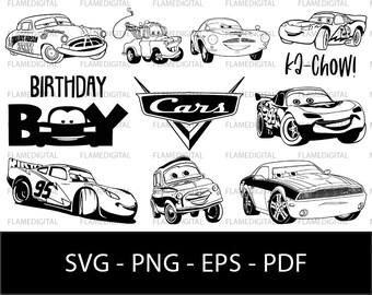 Cars Birthday Svg Etsy