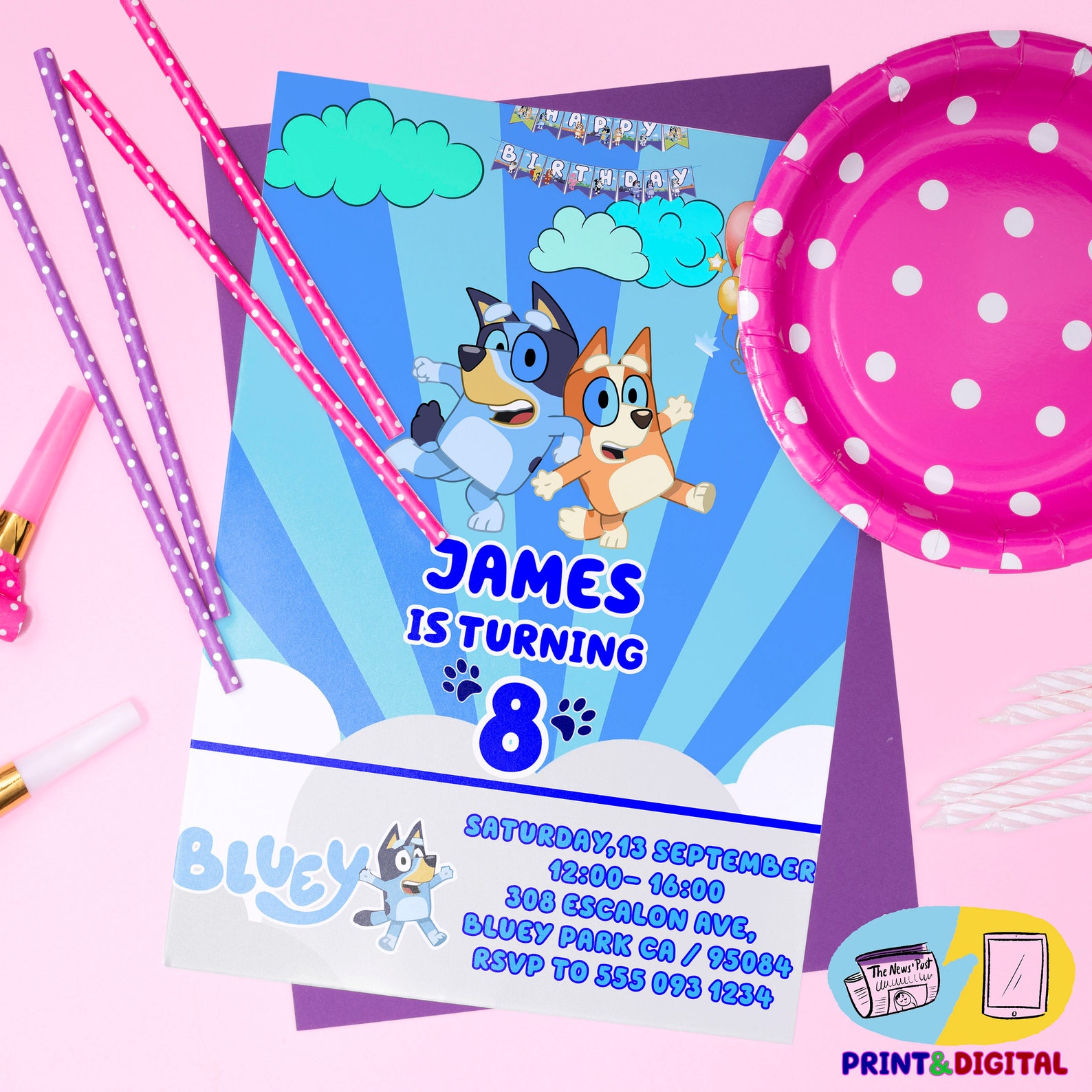 bluey-birthday-invitation-card-bluey-customized-bluey-etsy