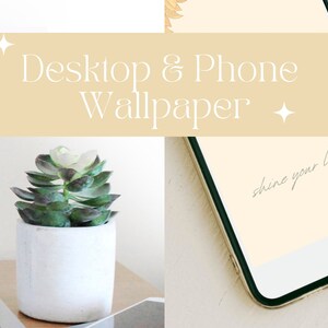 DESKTOP & PHONE WALLPAPER | set of 1 desktop and 1 phone wallpaper | shine your light