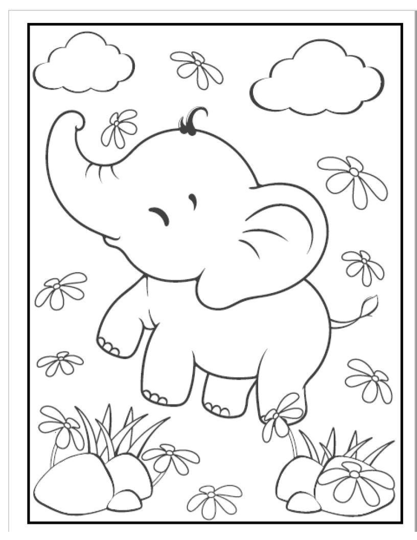 animal coloring pages for kids etsy