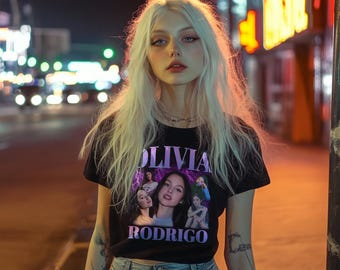 Olivia Rodrigo 90s Bootleg Hip Hop Style Shirt - Unisex Cotton T-Shirt