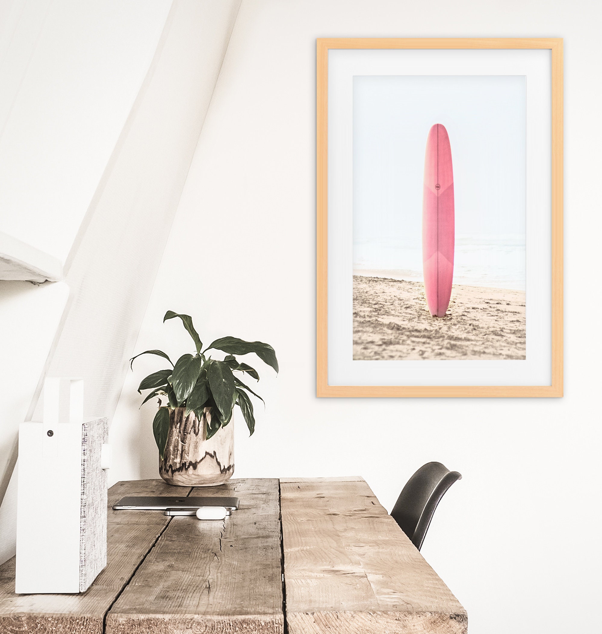 Pink Surfboard Print Summer Theme Poster Pink Surf Wall Art - Etsy