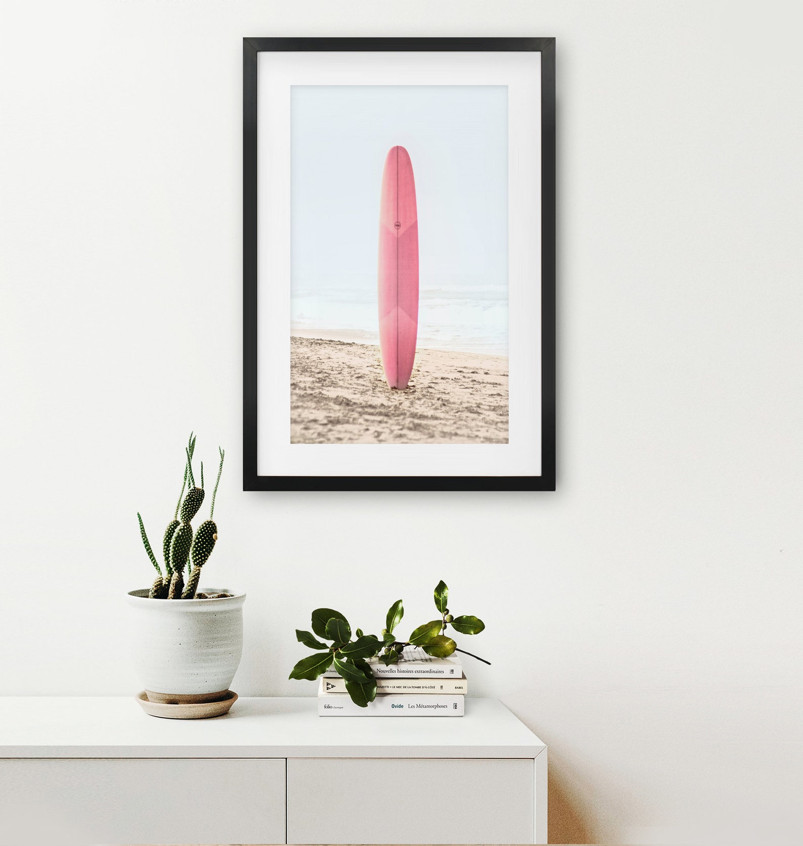 Pink Surfboard Print Summer Theme Poster Pink Surf Wall Art - Etsy