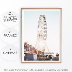 Ferris Wheel Print Beach Life Photo Ferris Wheel Decor Beach Home Wall Art Summer Wall Decor Theme Park Photo Carousel Print Beach Style Art