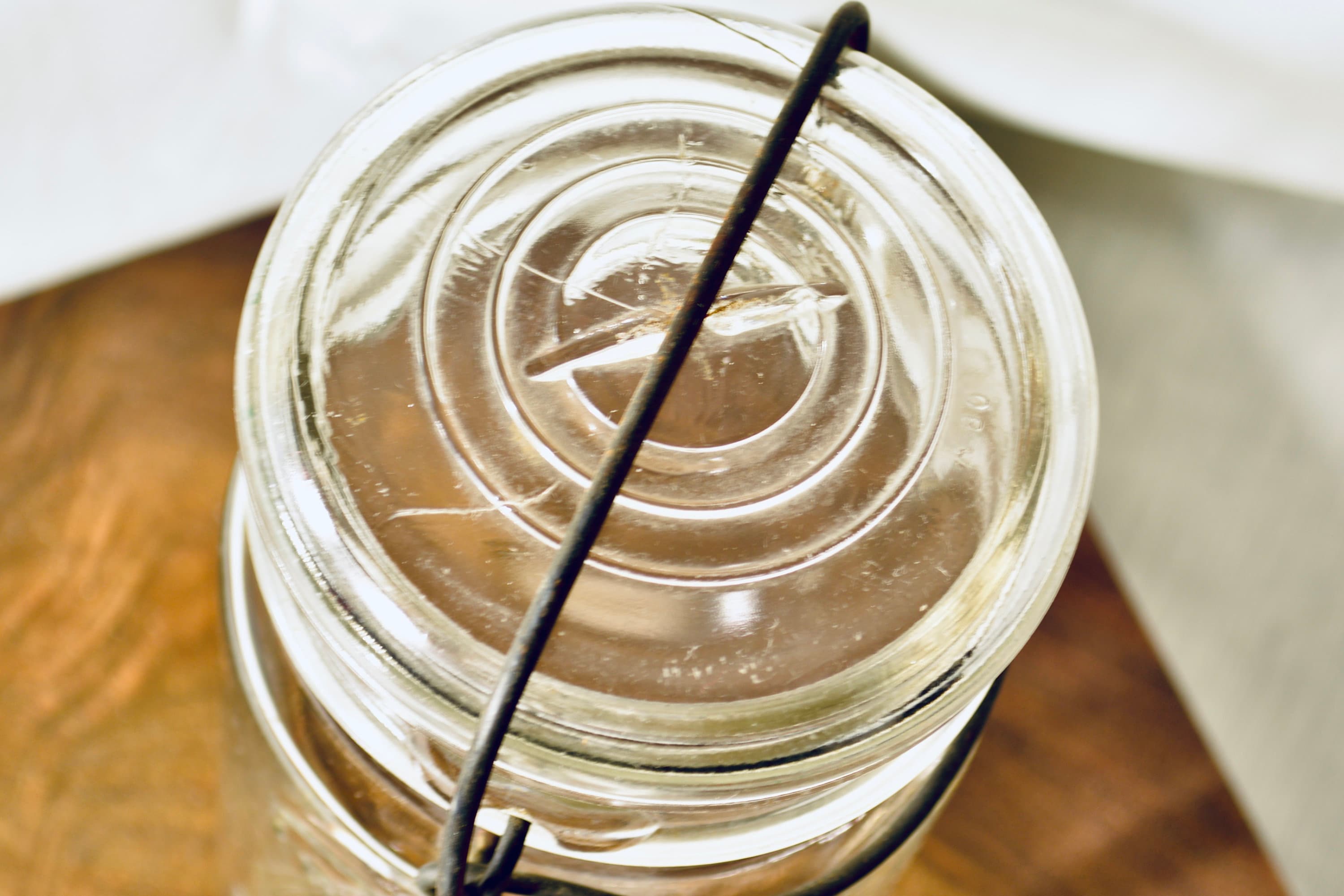 Ball Eclipse Wide MOUTH Vintage Excellent Shape Clear QUART Wire Bale